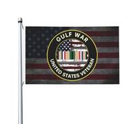 Drapeaux De Jardin Ruban De Service Du Golfe Pour La Fierté Des Vétérans De La Guerre Du Golfe Drapeaus Décoratif Résistant Drapeau Fierté Durable Bannière Jardins Pour Défilé Balcon 90X152CM