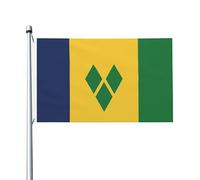 Drapeaux De Jardin Saint-Vincent-Et-Les-Grenadines Drapeau Fierté Imperméabiliser Drapeaus Décoratif Résistant Bannière Jardins Pour Fête Balcon Défilé 90X150Cm