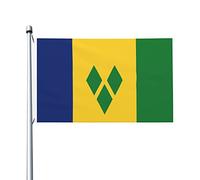 Drapeaux De Jardin Saint-Vincent-Et-Les Grenadines Drapeaus Décoratif Imperméabiliser Bannières Extérieure Durable Bannière Jardins Pour Balcon Célébrations Défilé 90X152CM