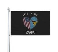 Drapeaux De Jardin Sainte-Lucie, C'Est Dans Mon Adn Saint-Lucien Usa Bannières Extérieure Couleurs Vives Bannière Jardins Résistant Drapeaus Décoratif Pour Festivals Fête Défilé 90X152CM