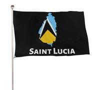 Drapeaux De Jardin Sainte-Lucie Garden Flag Résiste Aux Intempéries Pelouse Drapeaux Toutes Les Saisons Drapeau Extérieur Pour Célébrations Balcon Fête M