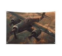 Drapeaux de jardin saisonniers - Décoration de maison de printemps - Avions de la guerre mondiale - Drapeaux de cour double face pour décoration de festival en plein air