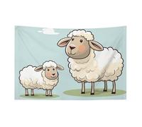 Drapeaux de jardin saisonniers - Décoration de maison de printemps - Moutons et agneau - Double face - Pour décoration de festival en plein air
