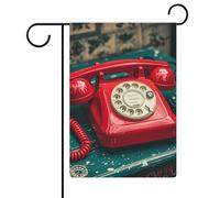 Drapeaux de jardin saisonniers double face Angleterre Royaume-Uni rétro téléphone Londres petits drapeaux de cour pour l'extérieur pour drapeau de Noël, décoration de jardin