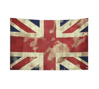 Drapeaux de jardin saisonniers double face drapeau britannique vintage drapeau britannique grand drapeau pour terrasse, pelouse, maison, extérieur, décoration de vacances