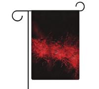 Drapeaux de jardin saisonniers double face explosion rouge noir petits drapeaux de cour pour l'extérieur pour drapeau de Noël, décoration de jardin