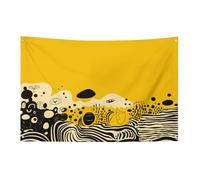 Drapeaux de jardin saisonniers double face - Jaune moutarde et noir - Grand drapeau pour terrasse, pelouse, maison, extérieur - Décoration de vacances