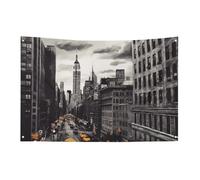 Drapeaux de jardin saisonniers double face Love from New York Grand drapeau pour terrasse, pelouse, maison, extérieur, décoration de vacances