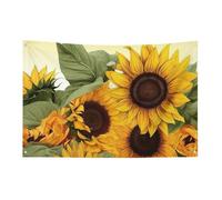 Drapeaux de jardin saisonniers double face - Motif tournesols - Grand drapeau floral pour terrasse, pelouse, maison, extérieur - Décoration de vacances