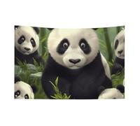 Drapeaux de jardin saisonniers double face - Panda mignon - Grand drapeau pour terrasse, pelouse, maison, extérieur, décoration de vacances