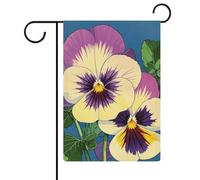 Drapeaux de jardin saisonniers double face - Pensée parfaite - Petits drapeaux de cour pour l'extérieur pour Noël, décoration de jardin