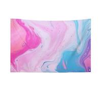 Drapeaux de jardin saisonniers double face pour maison, marbre coloré, bleu pastel, violet, grand drapeau pour terrasse, pelouse, maison, extérieur, décoration de vacances