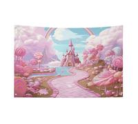 Drapeaux de jardin saisonniers double face pour maison, pays des bonbons, grand drapeau pour terrasse, pelouse, maison, extérieur, décoration de vacances