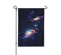 Drapeaux de jardin saisonniers Galaxy dans l'univers pour l'extérieur, durable double face pour décoration de vacances