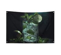 Drapeaux de jardin saisonniers pour décoration de maison de printemps, cocktail Mojito, double face, pour décoration de festival en plein air