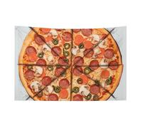 Drapeaux de jardin saisonniers pour décoration de maison de printemps I Love Pizza double face pour décoration de festival en plein air