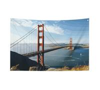 Drapeaux de jardin saisonniers pour décoration de maison de printemps San Francisco Golden Gate Bridge double face pour décoration de festival en plein air