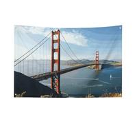 Drapeaux de jardin saisonniers pour décoration de maison de printemps San Francisco Golden Gate Bridge double face pour décoration de festival en plein air