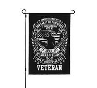 Drapeaux de jardin « Sang, sueur et larmes des vétérans », impression recto verso, décoration intérieure 28" x 40"