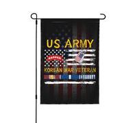 Drapeaux De Jardin Sapeur Américain, Vétéran De La Guerre De Corée Drapeaus Décoratif Imperméabiliser Drapeau Fierté Résistant Bannière Jardins Pour Festivals Fête Défilé 30X45CM