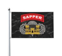 Drapeaux De Jardin Sapeur Du Génie De Combat De L'Armée Américaine Drapeaux Décoratifs D'Extérieur Personnalisée Bannières Extérieure Pour Vacances Défilé Décoration 90X150 CM