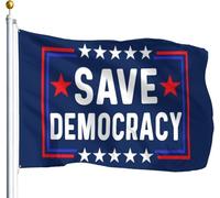 Drapeaux De Jardin Sauver La Démocratie Bannière Jardins Durable Drapeau Fierté Résistant Drapeaus Décoratif Pour Défilé Balcon Festivals 90X152CM