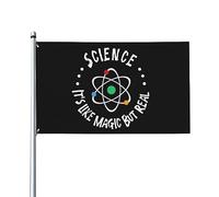Drapeaux De Jardin Science It'S Like Magic But Real Drapeaus Décoratif Imperméabiliser Drapeau Fierté Durable Bannières Extérieure Pour Fête Défilé Festivals 90X152CM
