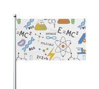 Drapeaux De Jardin Sciences Biologie Physique Chimie Formule Bannière Extérieure Premium Garden Flag Pour Balcon Fête Célébrations Jardinage 90X150 CM