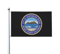 Drapeaux De Jardin Sea Dog De Huntington Beach, Californie Imperméable Décoration De Jardin Double Face Bannière Décorative Pour Ferme Maison D'Intérieur 3X5 Ft