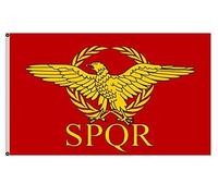 Drapeaux De Jardin Sénat De L'Empire Romain Et Peuple De Rome Drapeaus Décoratif Couleurs Vives Bannière Jardins Decoration Drapeau Fierté Pour Festivals Défilé Fête 90X152CM