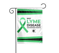 Drapeaux De Jardin Sensibilisation À La Maladie De Lyme Bannière Jardins Imperméabiliser Drapeau Fierté Durable Drapeaus Décoratif Pour Balcon Défilé Fête 30X45CM