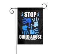 Drapeaux De Jardin Sensibilisation À La Maltraitance Des Enfants Bannière Jardins Couleurs Vives Bannières Extérieure Imperméabiliser Drapeaus Décoratif Pour Festivals Défilé Fête 30X45CM