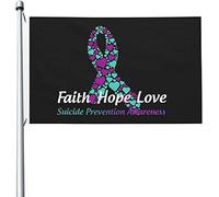 Drapeaux De Jardin Sensibilisation À La Prévention Du Suicide Bannières Extérieure Durable Drapeaus Décoratif Résistant Bannière Jardins Pour Fête Festivals Défilé 90X152CM