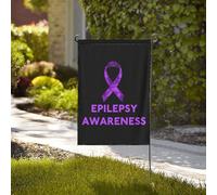 Drapeaux De Jardin Sensibilisation À L'Épilepsie Bannières Extérieure Imperméabiliser Bannière Jardins Decoration Drapeaus Décoratif Pour Festivals Défilé Balcon 30X45CM