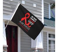 Drapeaux De Jardin Sensibilisation Aux Maladies Cardiaques : Personne Ne Se Bat Seul Bannière Jardins Decoration Bannières Extérieure Couleurs Vives Drapeaus Décoratif Pour Défilé Fête 90X152CM