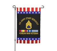 Drapeaux De Jardin Sergent D'État-Major De L'Armée Américaine, Vétéran De La Guerre De Corée Drapeaus Décoratif Durable Drapeau Fierté Decoration Bannière Jardins Pour Défilé Fête 30X45CM