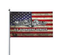Drapeaux De Jardin Service Sous-Marin Américain Drapeaus Décoratif Durable Drapeau Fierté Decoration Bannières Extérieure Pour Fête Festivals Défilé 90X152CM