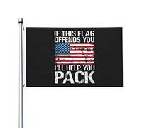 Drapeaux De Jardin Si Cela Vous Offense, Je Vous Aiderai À Faire Vos Valises Américaines Drapeaux Décoratifs D'Extérieur Vintage Bannières Extérieure
