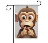 Drapeaux de jardin Silent Monkey Printemps été 30,5 x 45,7 cm double face pour extérieur, drapeaux saisonniers et bannières pour patio, cour, terrasse, porche, jardin, terrasse, balcon, pelouse