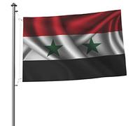 Drapeaux De Jardin Silk Style Syria Premium Bannière Extérieure Toutes Les Saisons Treer Drapeau Pour Patio Jardinage Balcon Fête 90X150 Cm