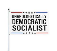 Drapeaux De Jardin Socialiste Démocrate Sans Complexe Drapeau Fierté Durable Drapeaus Décoratif Résistant Bannière Jardins Pour Festivals Fête Défilé 90X150Cm