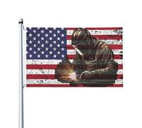 Drapeaux De Jardin Soudage Générique Amérique Bannières Extérieure Decoration Drapeaus Décoratif Résistant Drapeau Fierté Pour Défilé Festivals Balcon 90X152CM