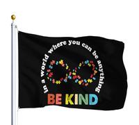 Drapeaux De Jardin Soyez Gentil Dans Un Monde Où Vous Pouvez Être N'Importe Quoi Drapeau Fierté Imperméabiliser Drapeaus Décoratif Decoration Bannières Extérieure Pour Défilé Balcon 90X152CM