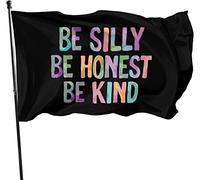 Drapeaux De Jardin Soyez Stupide, Soyez Honnête, Soyez Gentil, Slogan Drapeau Fierté Decoration Drapeaus Décoratif Durable Bannières Extérieure Pour Festivals Défilé Balcon 90X152CM