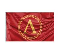 Drapeaux De Jardin Sparte Rouge De Style Ancien Garden Flag Treer Drapeau Résiste Aux Intempéries Pour Balcon Fête Patio 90X150 Cm