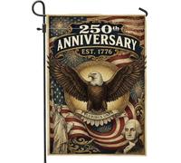 Drapeaux De Jardin Statue Vintage Patriotique D'Aigle Rouge Commémorant L'Anniversaire Premium Garden Flag Toutes Les Saisons Bannière Extérieure Pour Patio Balcon Fête 30X45Cm