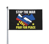 Drapeaux De Jardin Stop The War Pray For Peace Coupe-Vent Et Étancheune Drapeau Extérieur Toutes Les Saisons Treer Drapeau Pour Balcon Fête Ferme Jardinage 90X150 Cm