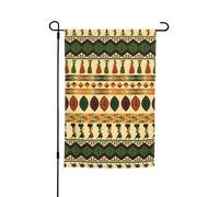 Drapeaux de jardin style bohème traditionnel africain 30,5 x 45,7 cm double face, décoration saisonnière pour la maison, l'extérieur, les vacances, toutes les saisons