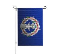 Drapeaux De Jardin Style De Maille Des Îles Mariannes Du Nord Drapeau Fierté Imperméabiliser Drapeaus Décoratif Couleurs Vives Bannières Extérieure Pour Fête Balcon Défilé 30X45CM