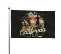 Drapeaux De Jardin Surf.Co Plage De Los Angeles, Californie Le Paradis Du Surf Bannière De Cour Couleurs Vives Drapeaux Décoratifs D'Extérieur Pour Carnavals Extérieurs Balcon 90X150 CM